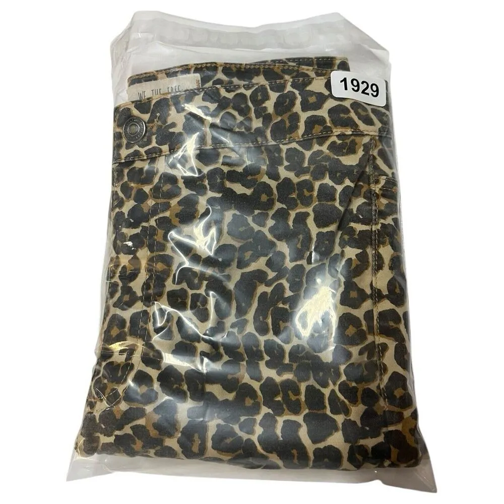 We The Free People Pants Womens 25 Brown Leopard Skinny Jeggings Wobwife - Image 12