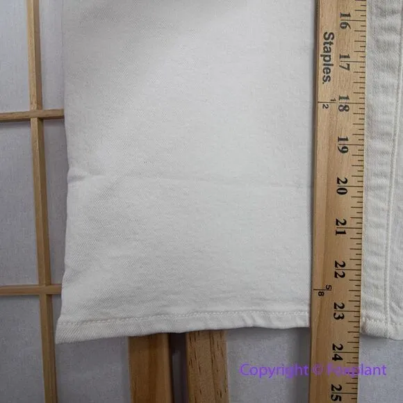 NEW Madewell The Petite‎ Perfect Vintage Wide-Leg Crop Jean Tile White, 24P - Image 8