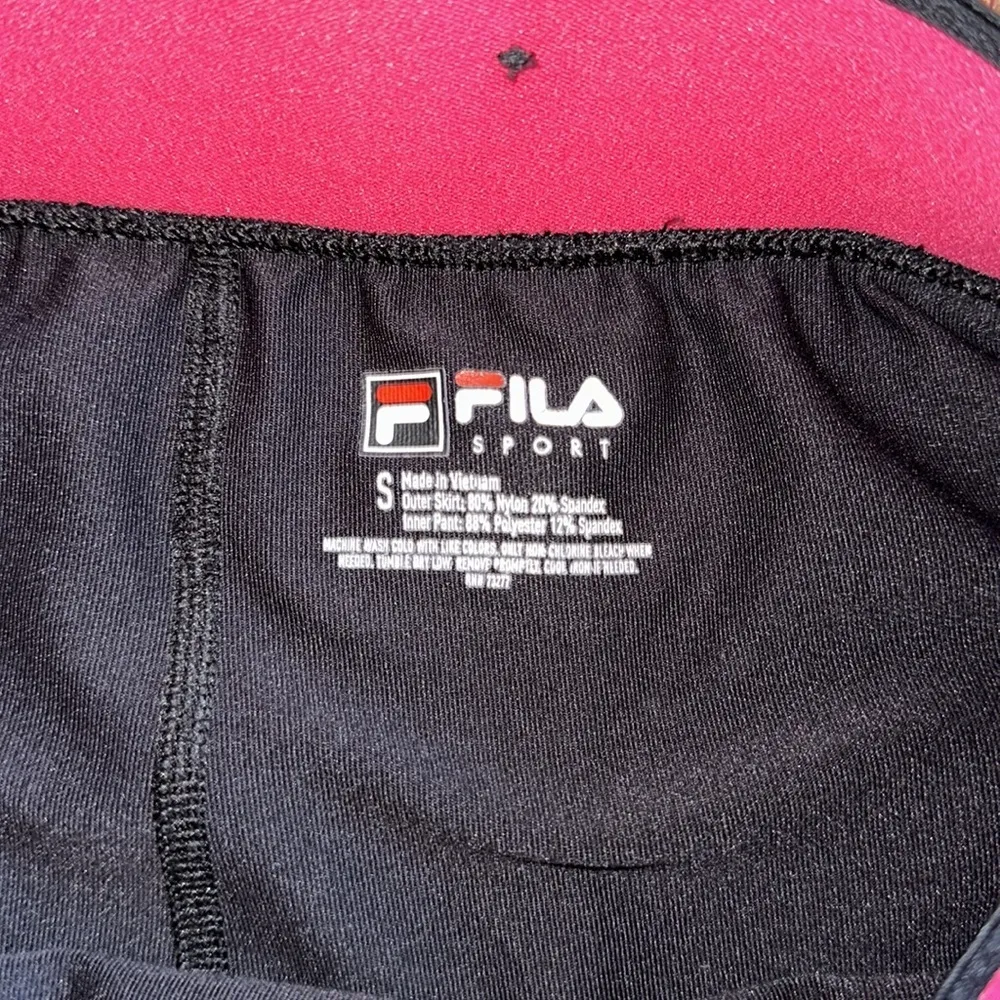 FILA SPORT BLACK MESH PLEATED SKORT TENNIS PICKLEBALL GOLF - Image 2