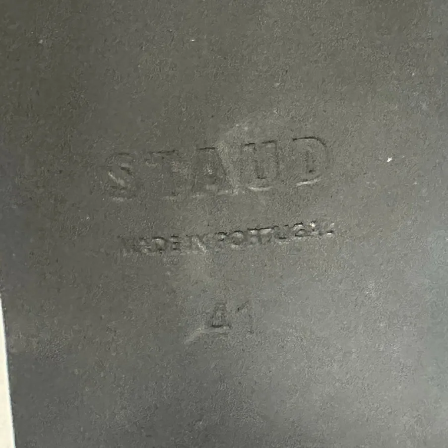 STAUD Sandals Black Leather Amber Platform Block Heel - Image 7