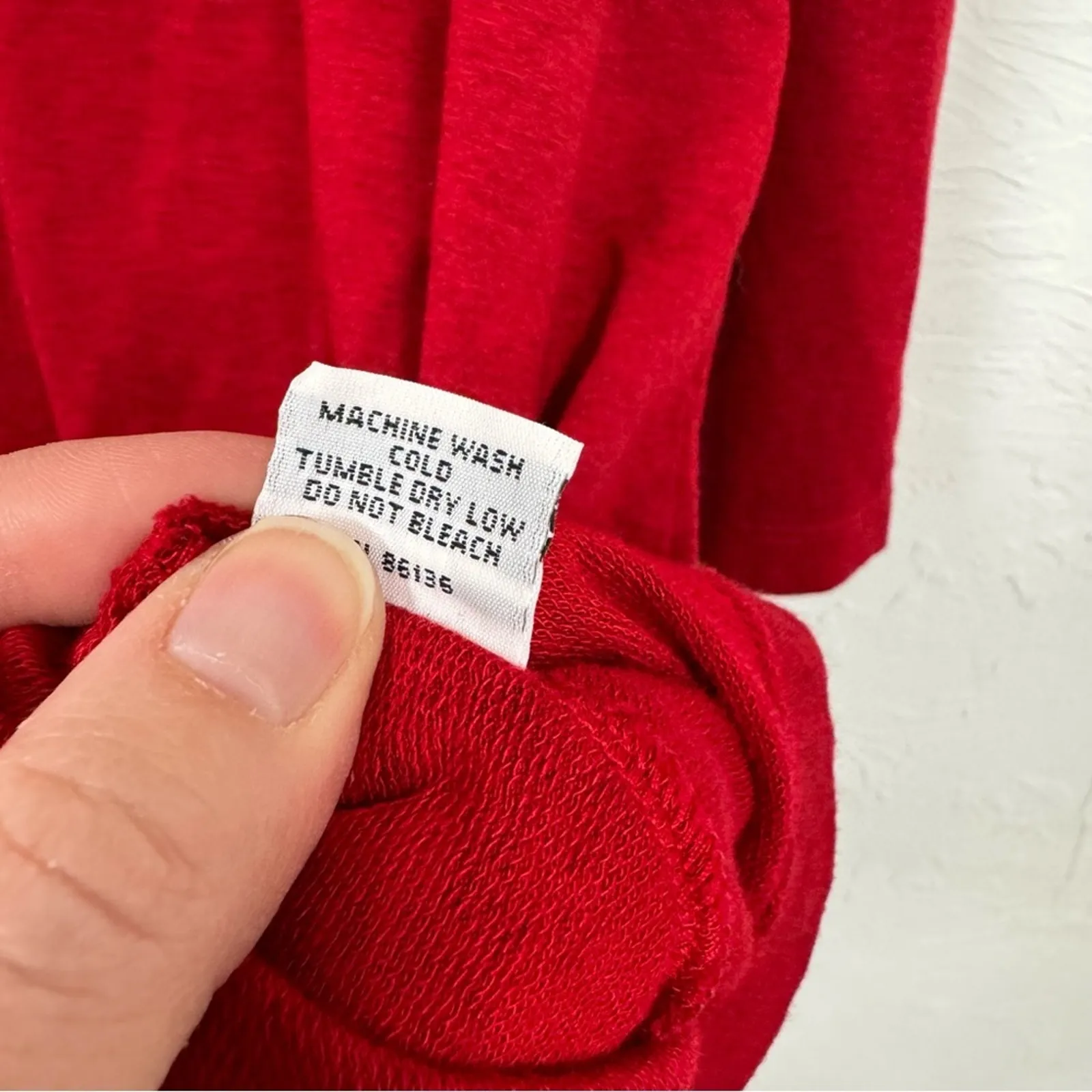 Bryn Walker Red Asymmetrical Hem Lagenlook Blouse Womens L Casual Long Sleeve - Image 7