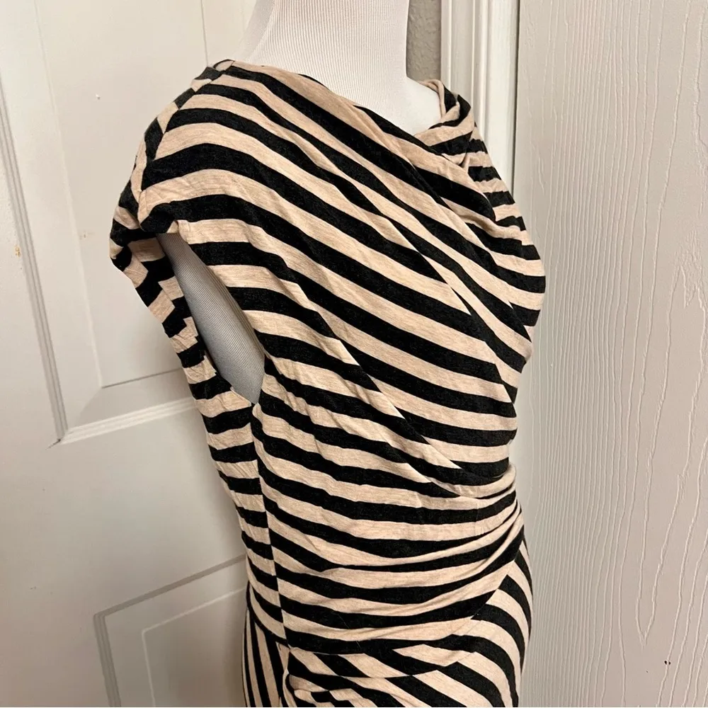 Bordeaux Striped Dress - Image 2