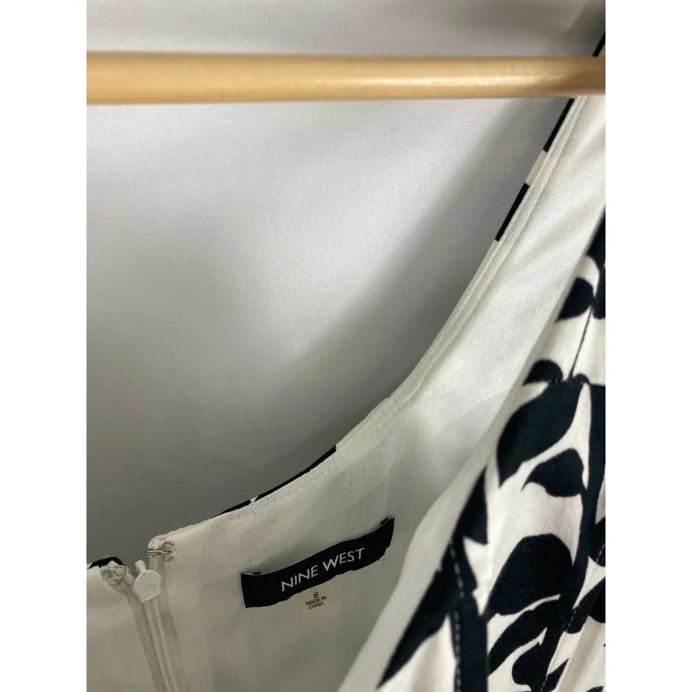 Nine West Floral Print Sleeveless Dress Size 6 - Image 4