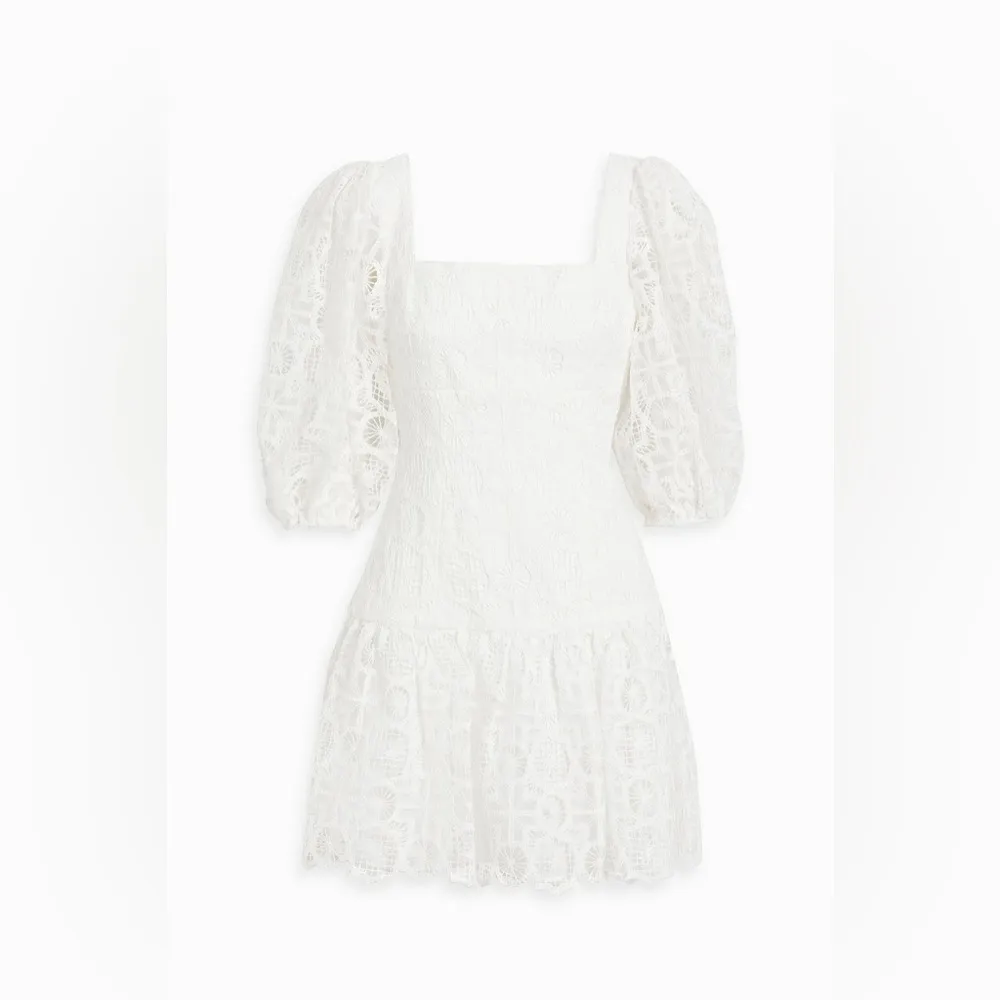 ML Monique Lhuillier Puff Sleeve Lace Dress in Ivory, Size 2 New w/Tag SOLD OUT! - Image 15