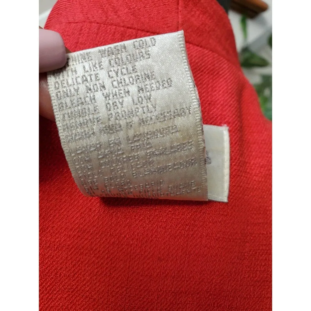 Vintage Koret Red 100% Polyester Single Breasted Blazer & Skirt 2 Piece Suit 10 - Image 10