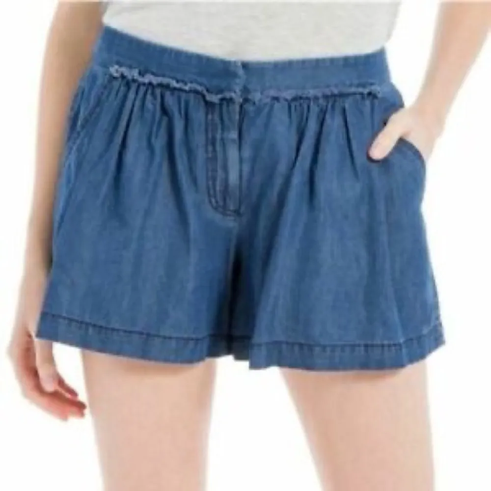 Max Studio  NWT London Indigo Odette Chambray Shorts Size 2 - Image 2