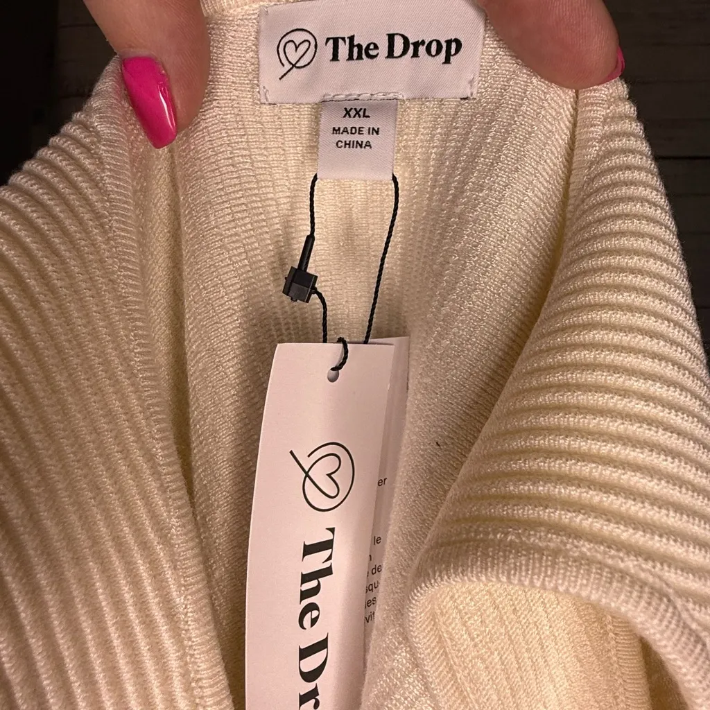 Elegant Cream Ribbed Tank Top Size XXL - Image 3