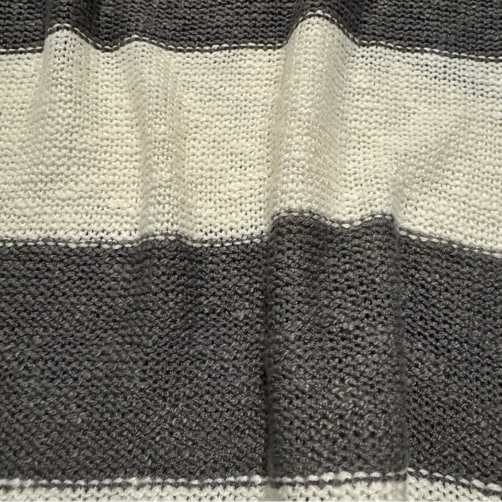 Blue B Collection Oversized Striped Sweater Gray - Image 5