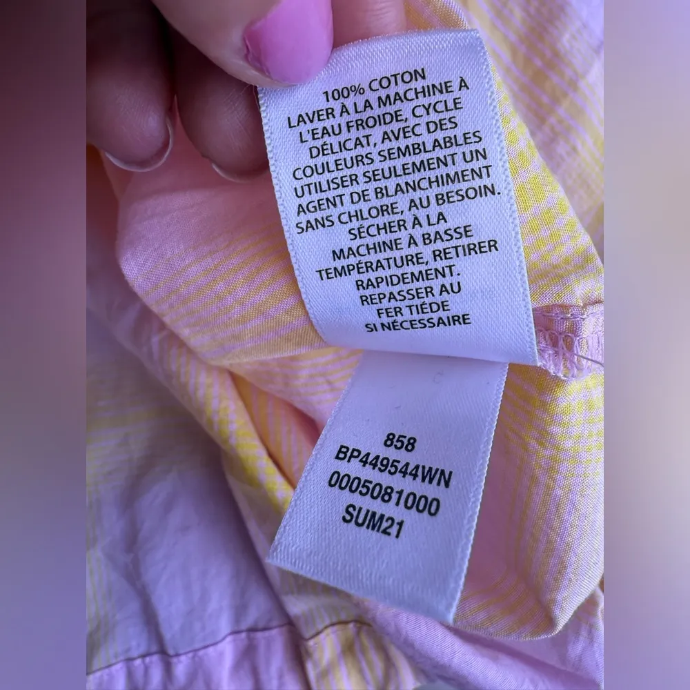 Pink and Yellow Cropped Shirt bp top 1x pink and yellow - Image 10