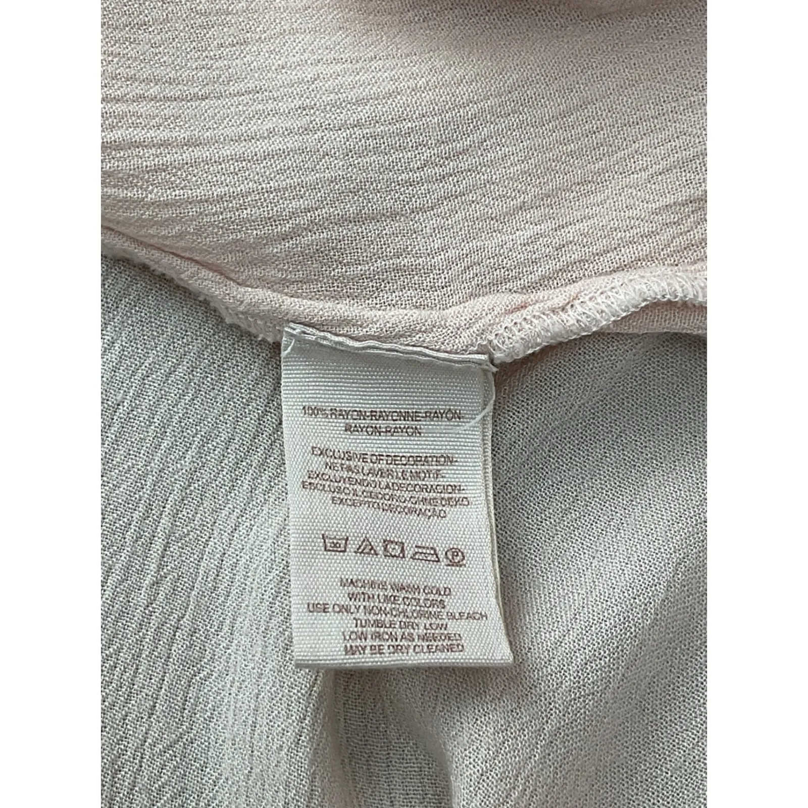 Free People Sheer Embroidered Maxi Dress Peach V Neck 3/4 Sleeve Bohemian size 8 - Image 7