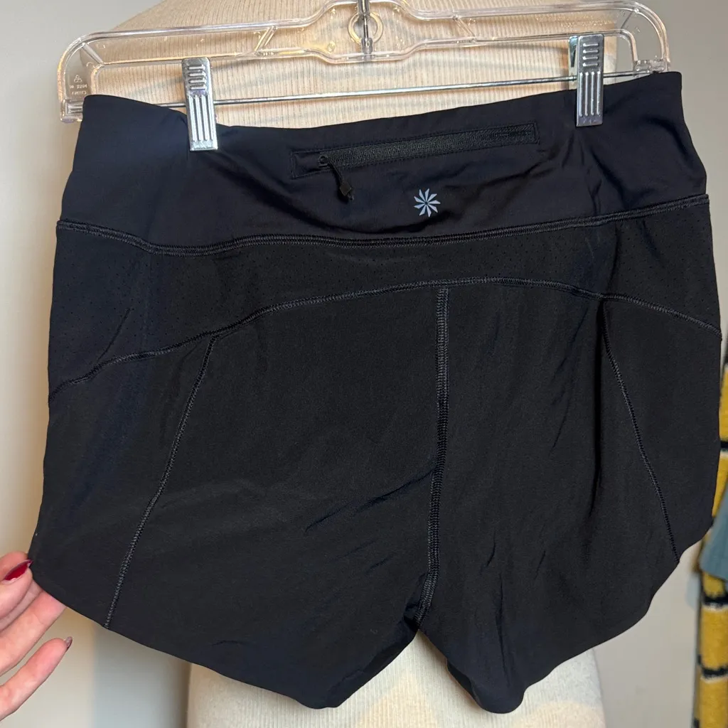 Athleta Women's Midnight Black Athletic Shorts - Image 3