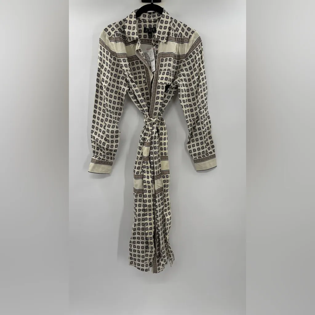 J.Crew Tie-waist shirt-dress in foulard print - Image 7