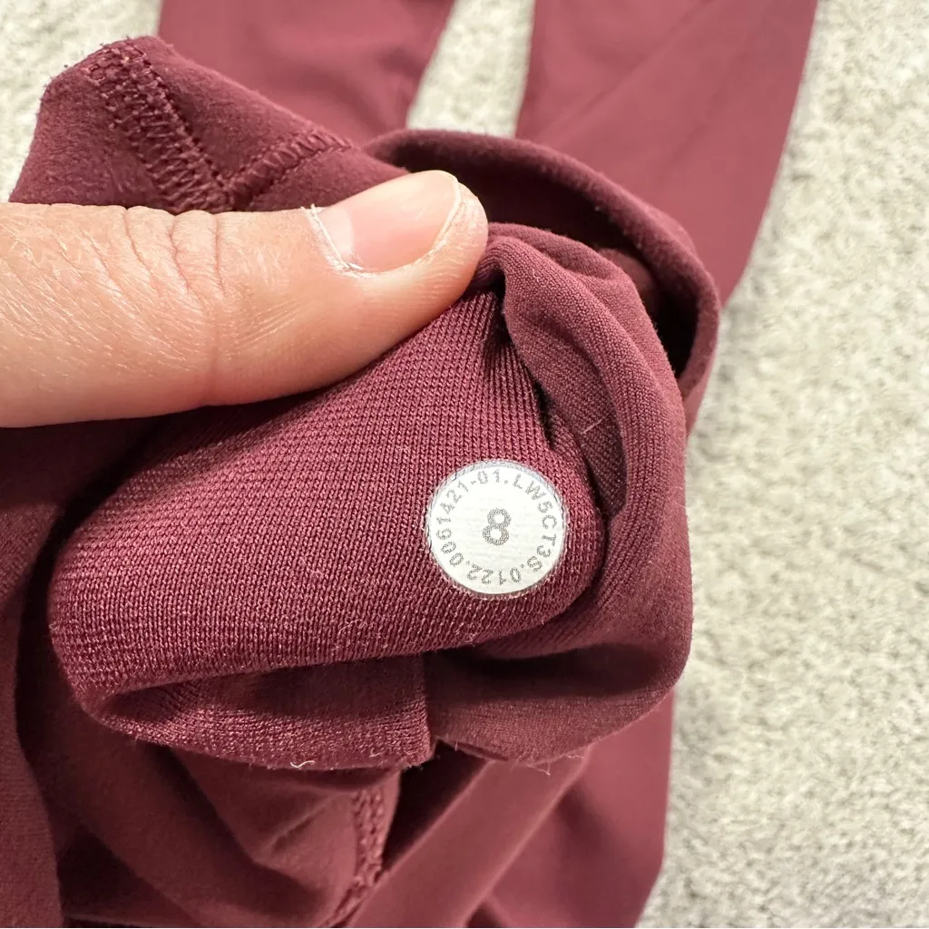 Lululemon Women’s Align High-Rise Pant 25" Legging Yoga in Mulled Wine Red 8 - Image 8