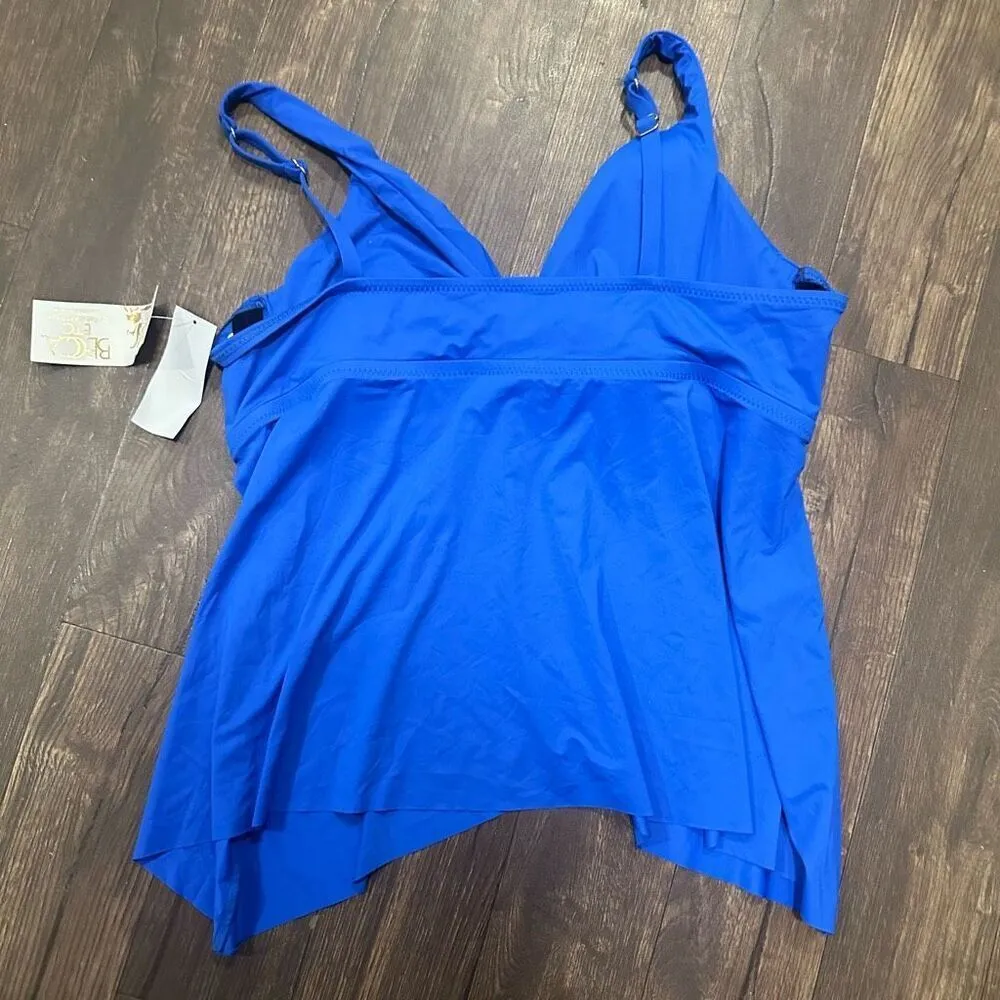 Becca vibrant blue 2x (20-22) twist tankini top - Image 3