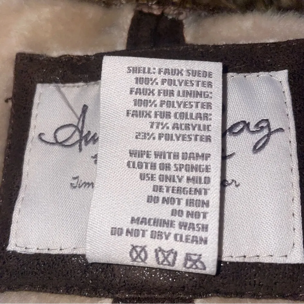 American Rag fur trim suede open vest - Image 4