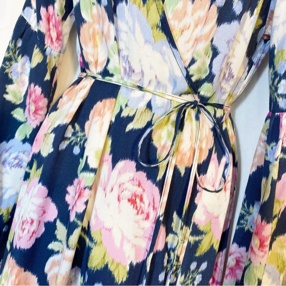 Maaji X Anthropologie Floral Sustainable Aubree Kimono Wrap Maxi Dress Cover Up - Image 6