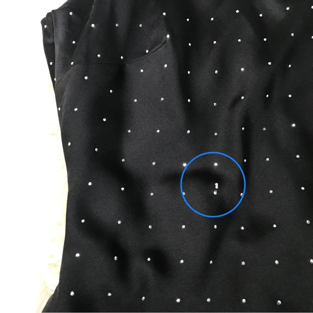 ASTR Bonney Black Satin Slip Maxi Dress Rhinestone Cocktail‎ Party Goth Sz Large - Image 14