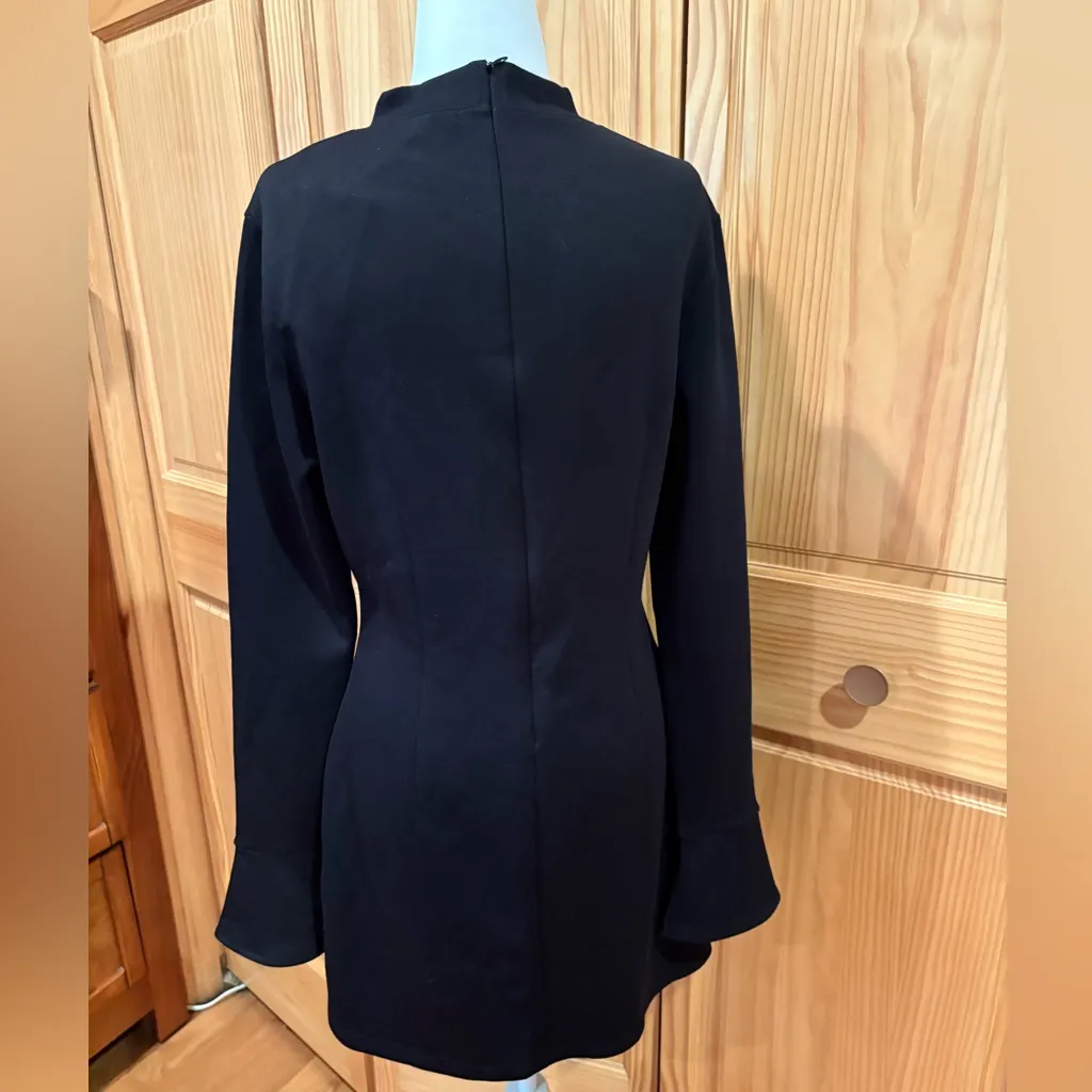 OFEEFAN Womens Fall Long Sleeve Mock Neck Dress Women’s L NWT Black Size L - Image 2