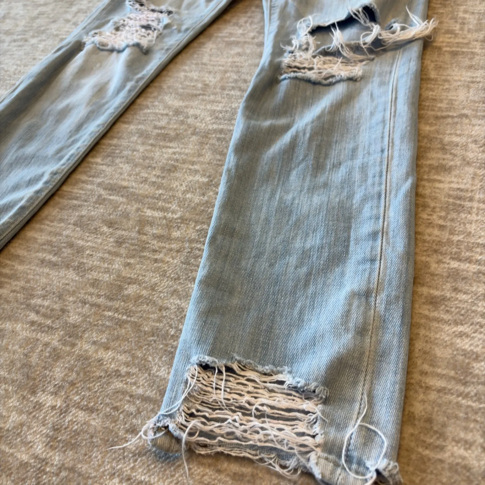 True Religion Womens Size 24 Jeans‎ Cameron Slim Boyfriend Distressed USA 28x28 - Image 3