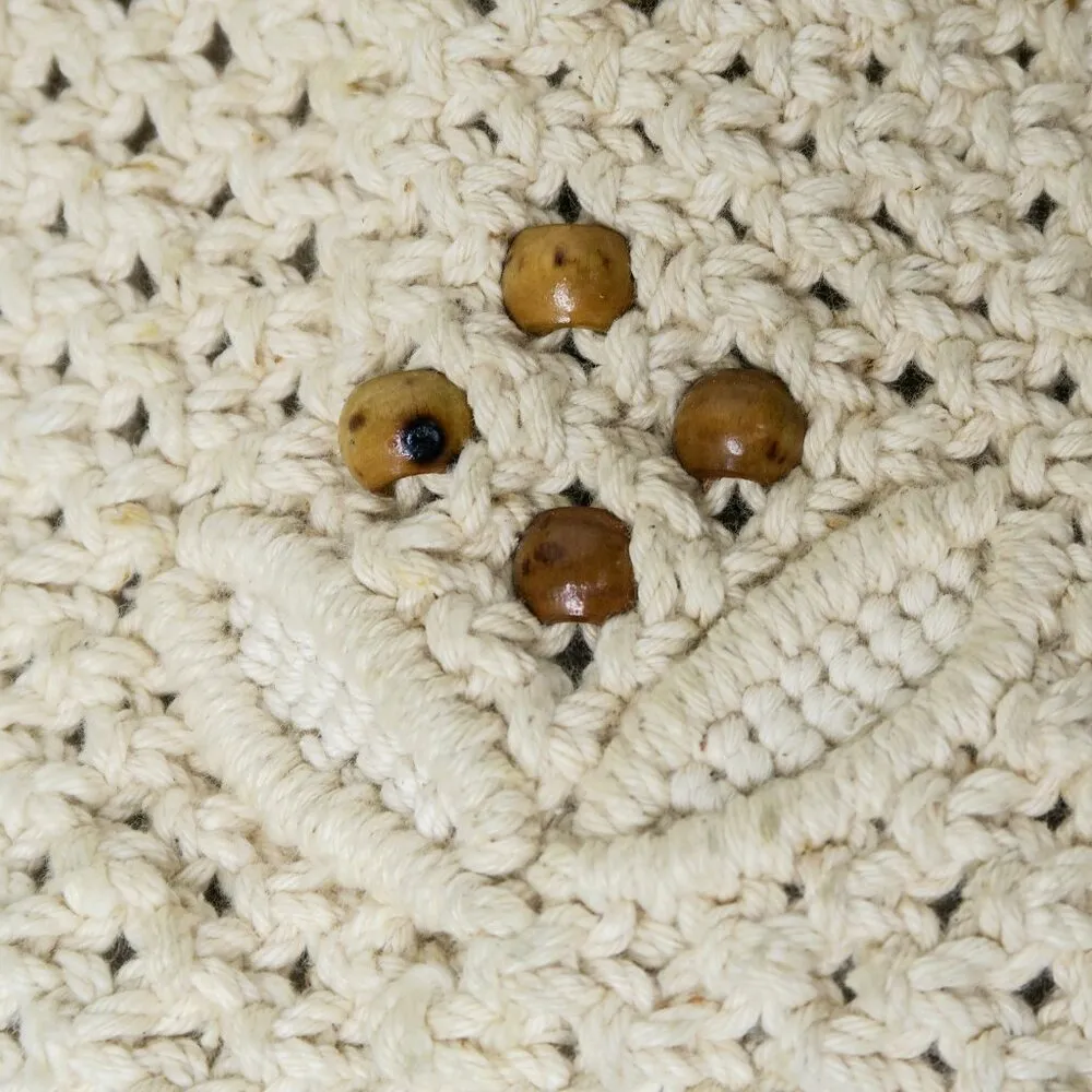 Vintage 70s Crochet Boho Philippine Macrame Crochet Clutch Brown - Image 9