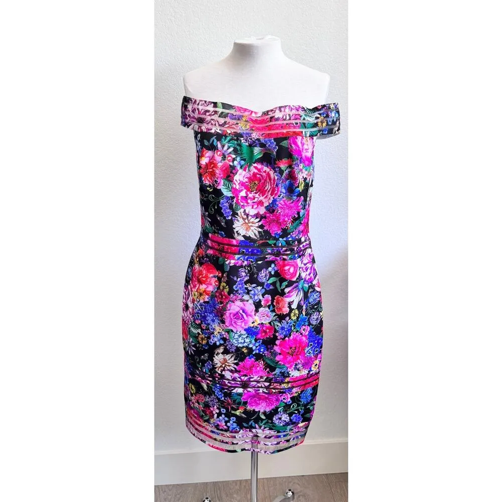 Tadashi Shoji Bondi Floral Print Dress Size Large - Image 3