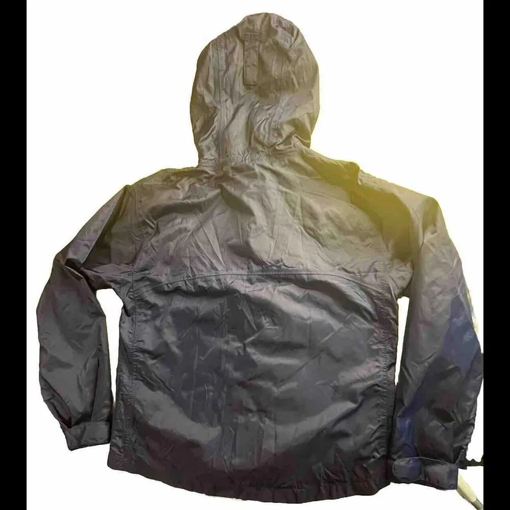Navy Blue Serac Lightweight Raincoat Medium Preppy Back To School - Image 6