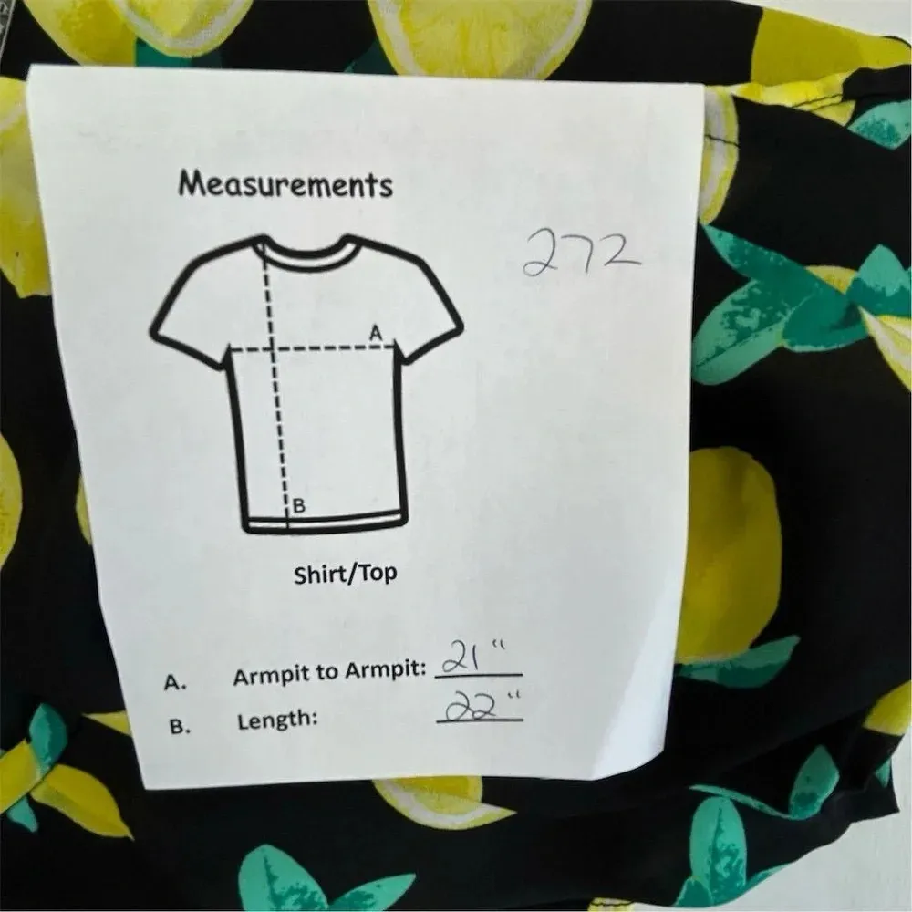 Cynthia Rowley Women's Lemon Print Blouse Size S Multicolor Floral - Image 10