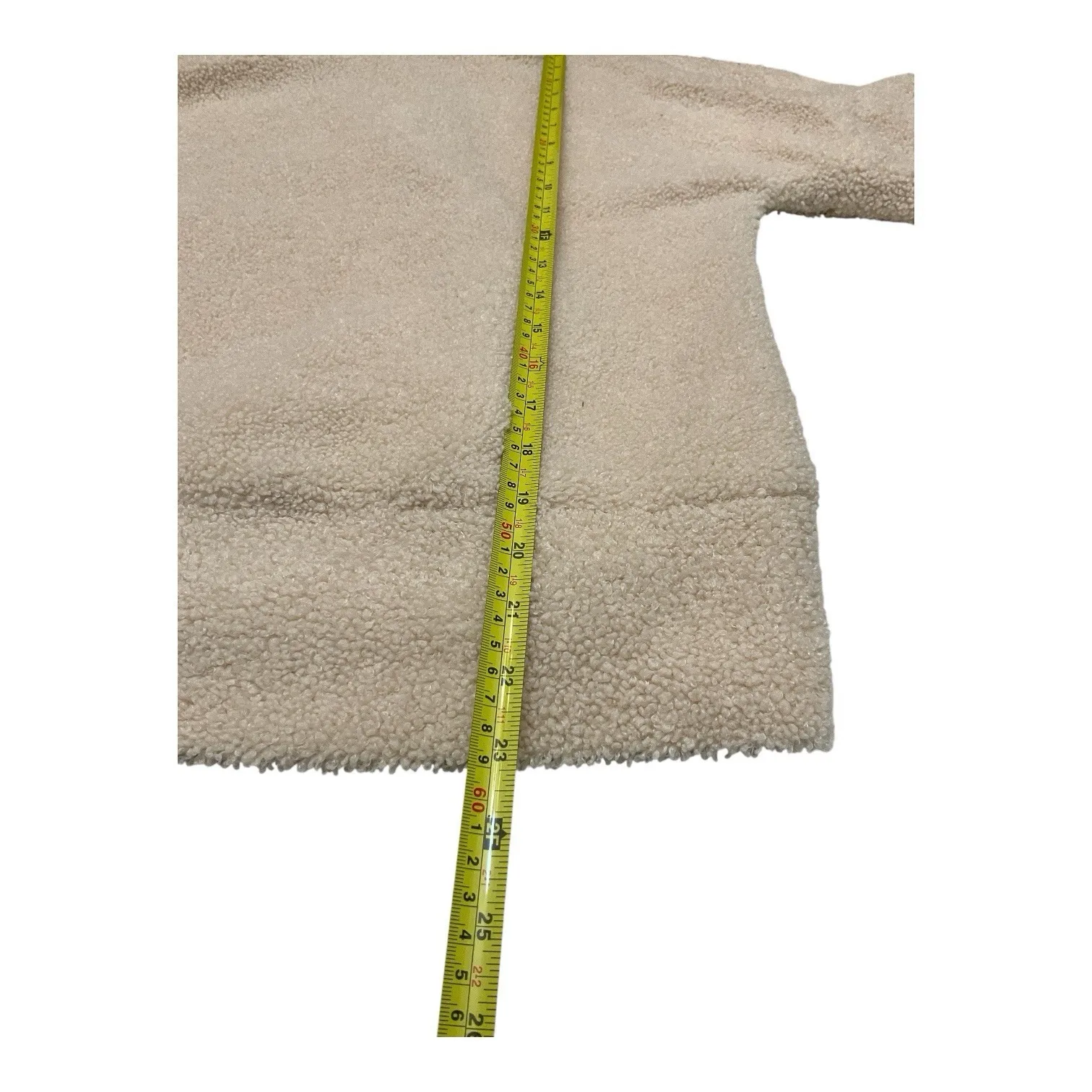 TUCKERNUCK Tan Teddy Fleece Rollins Pullover Medium Long Sleeve Oversize Pile - Image 9