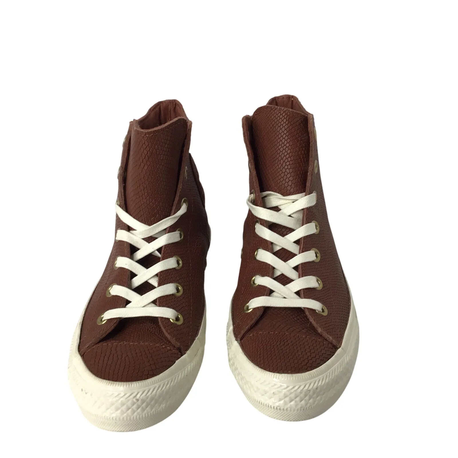 Converse Chuck Taylor Gemma Exotics high top shoes brown size 6 faux snake skin‎ - Image 2