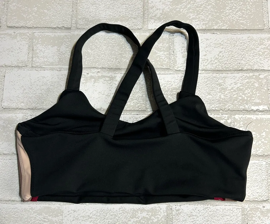 Define Your Inspiration Black and Red Sports Bra - Image 1