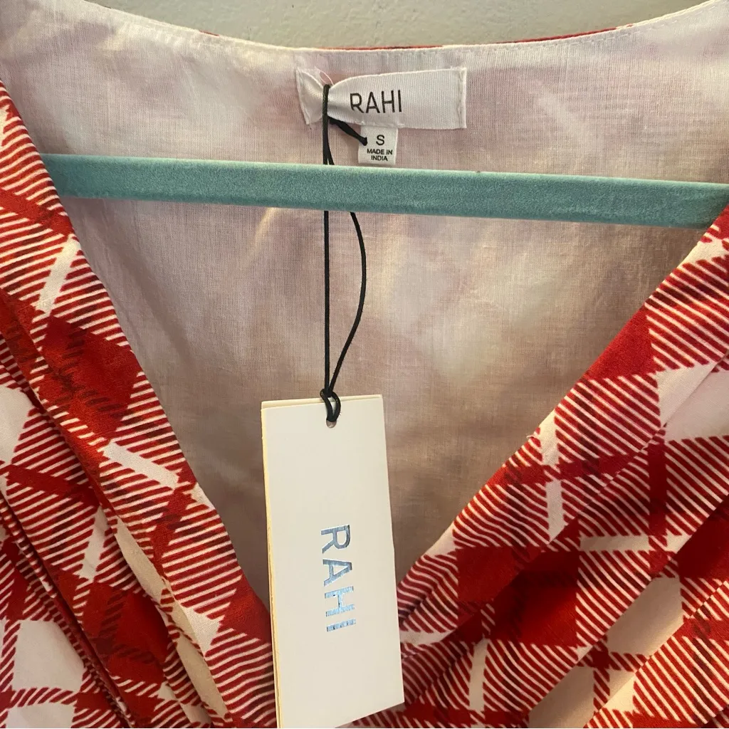 Ravi Red Gingham Seersucker Plaid Dress - Image 2