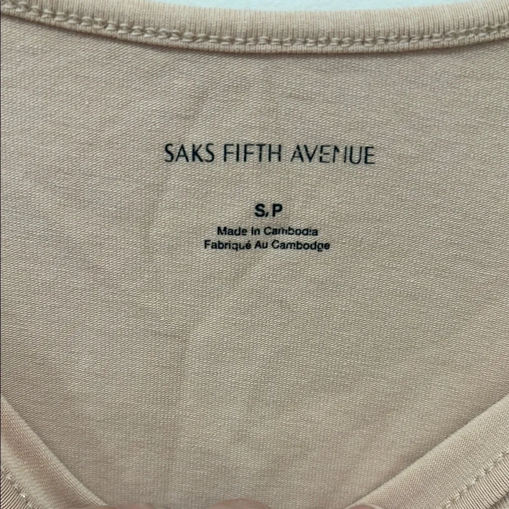 Saks 5th Avenue Tan Slip Dress - Image 2