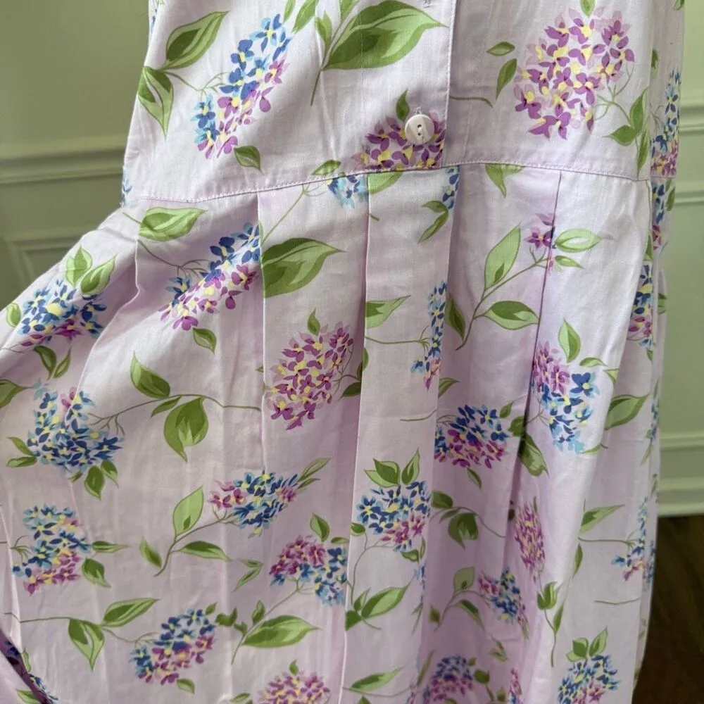 Tabi International Lavender Floral Sleeveless Cotton Midi Dress 20 Purple Size undefined - Image 4