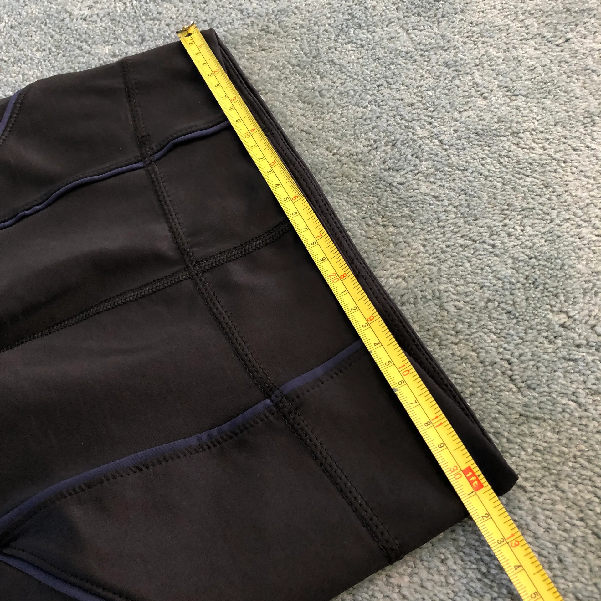 Black Seamed Biker Shorts - Image 8