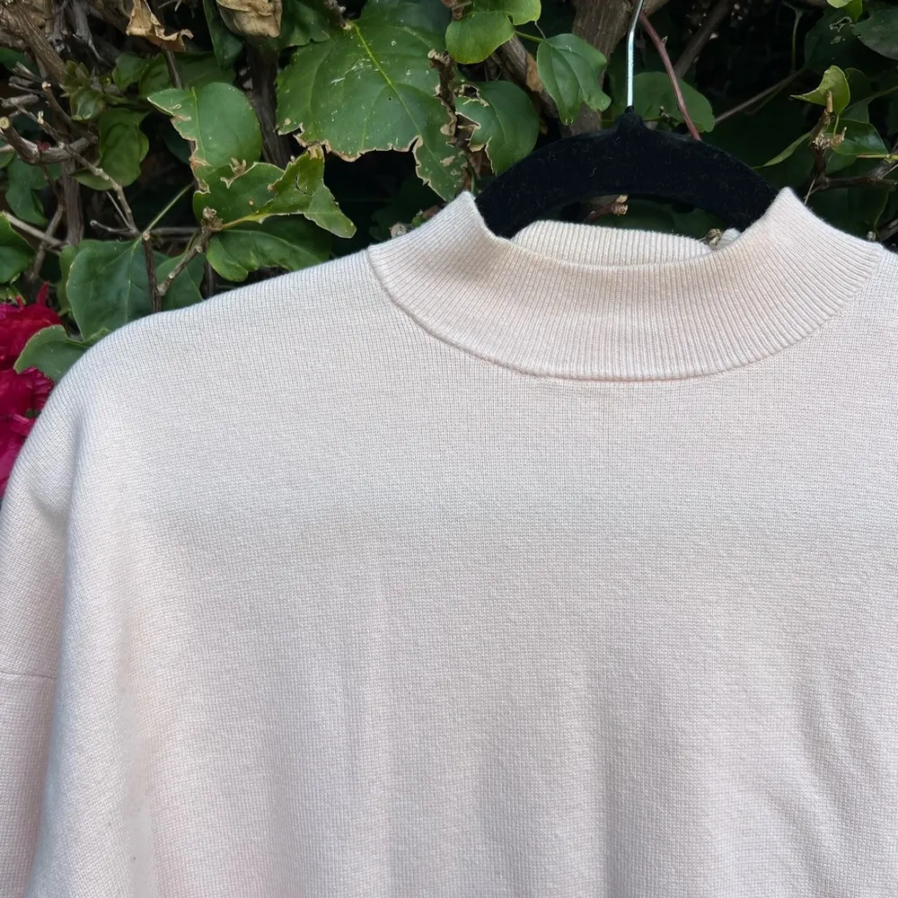 H&M Mock Neck Baby Pink Light Pink Salmon Long Sleeve Size Small - Image 2