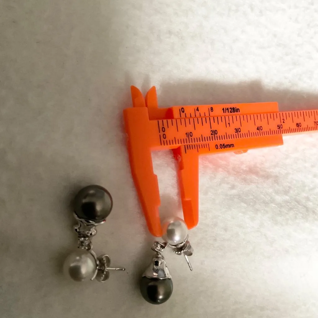 Mikimoto 18k W gold South Sea & Akoya 7.3 - Image 8