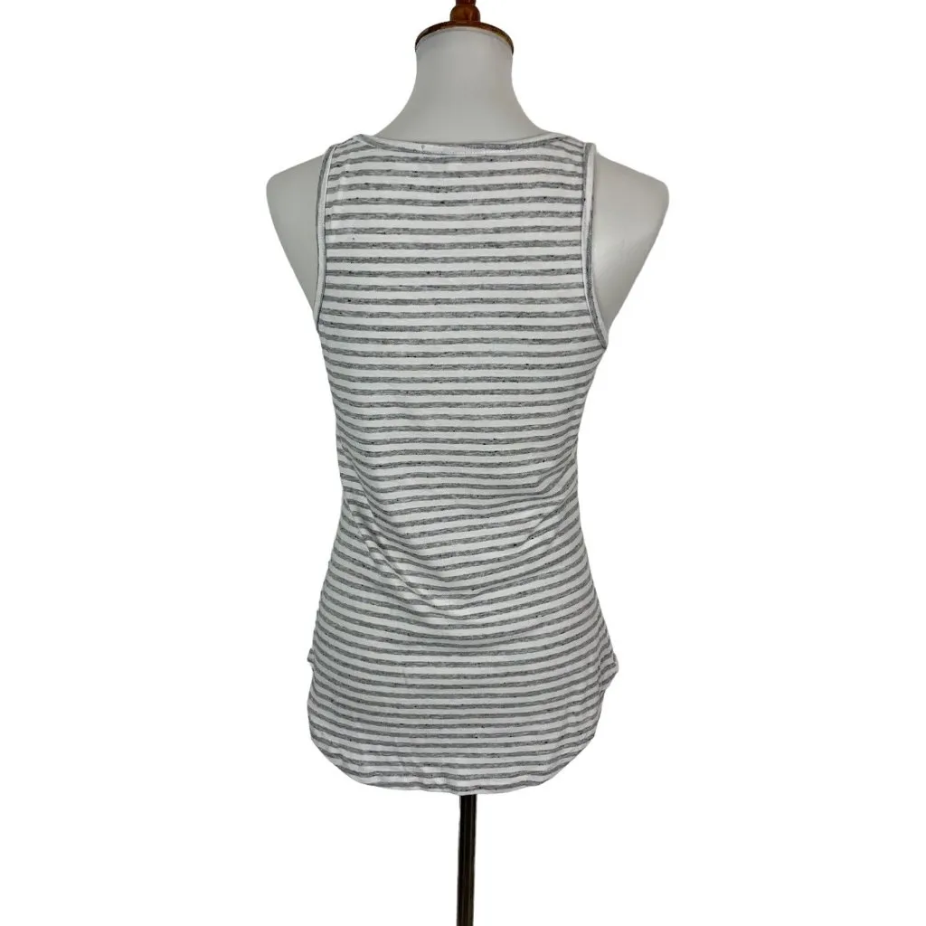 Junk Food Gray Striped Tank Top Small Graphic Retro Y2K Vintage Style - Image 3