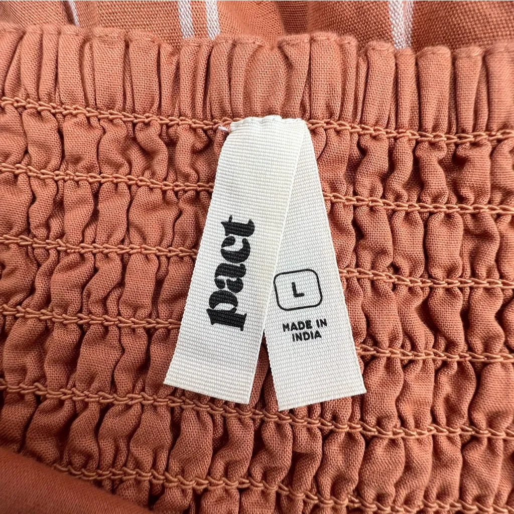 Pact Canopy Linen Easy Tank Dress Made with Organic Cotton Sz L - Image 6