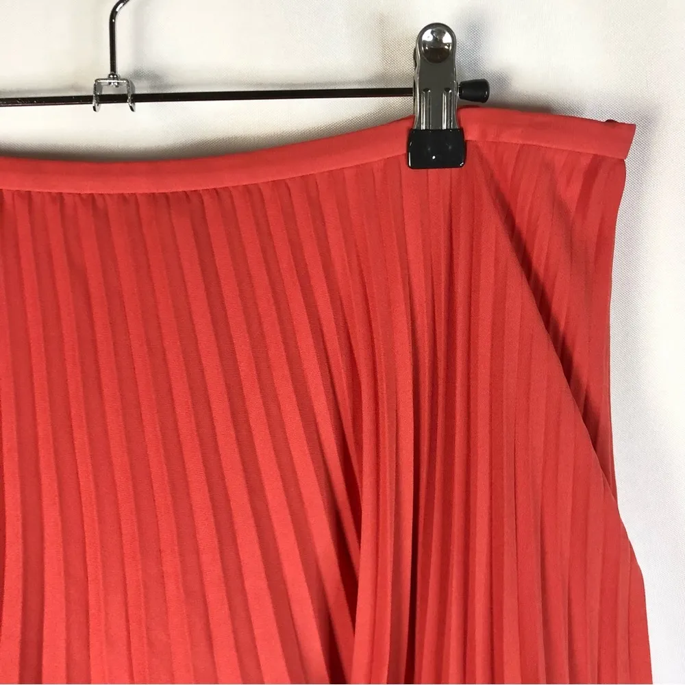 Banana Republic Coral Orange Pleated Ruffle Mini Skirt 6 - Image 5