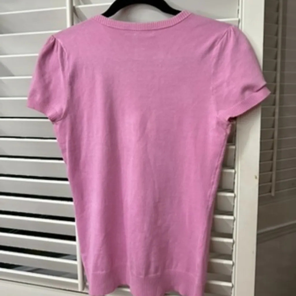 Pink INC pearl collar top Size M - Image 3