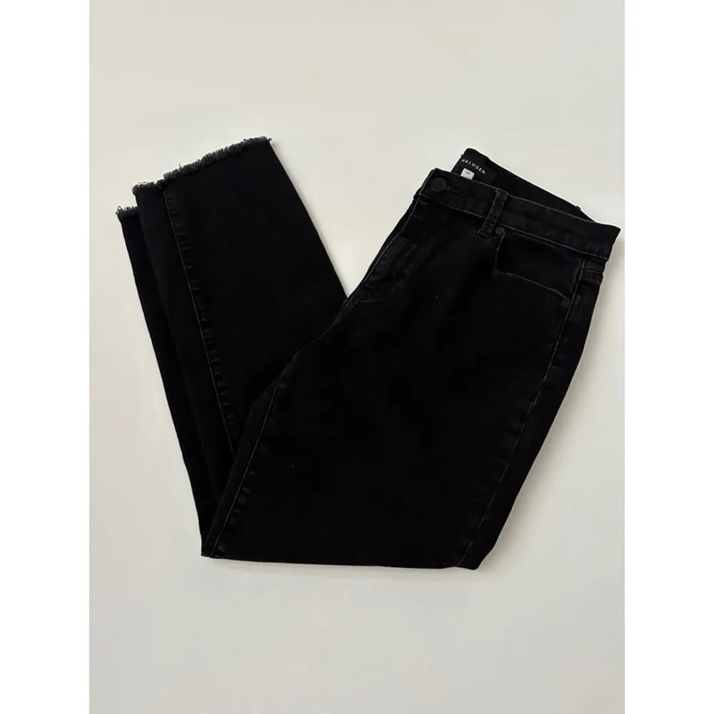Women's Halogen Jeans‎ Size 29 Frayed Black - Image 2