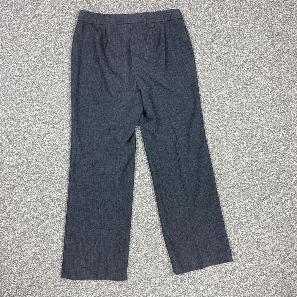 Style &‎ Co. Petite Straight Leg Flat Front Pants Gray 10P Slacks Office Stretch - Image 2