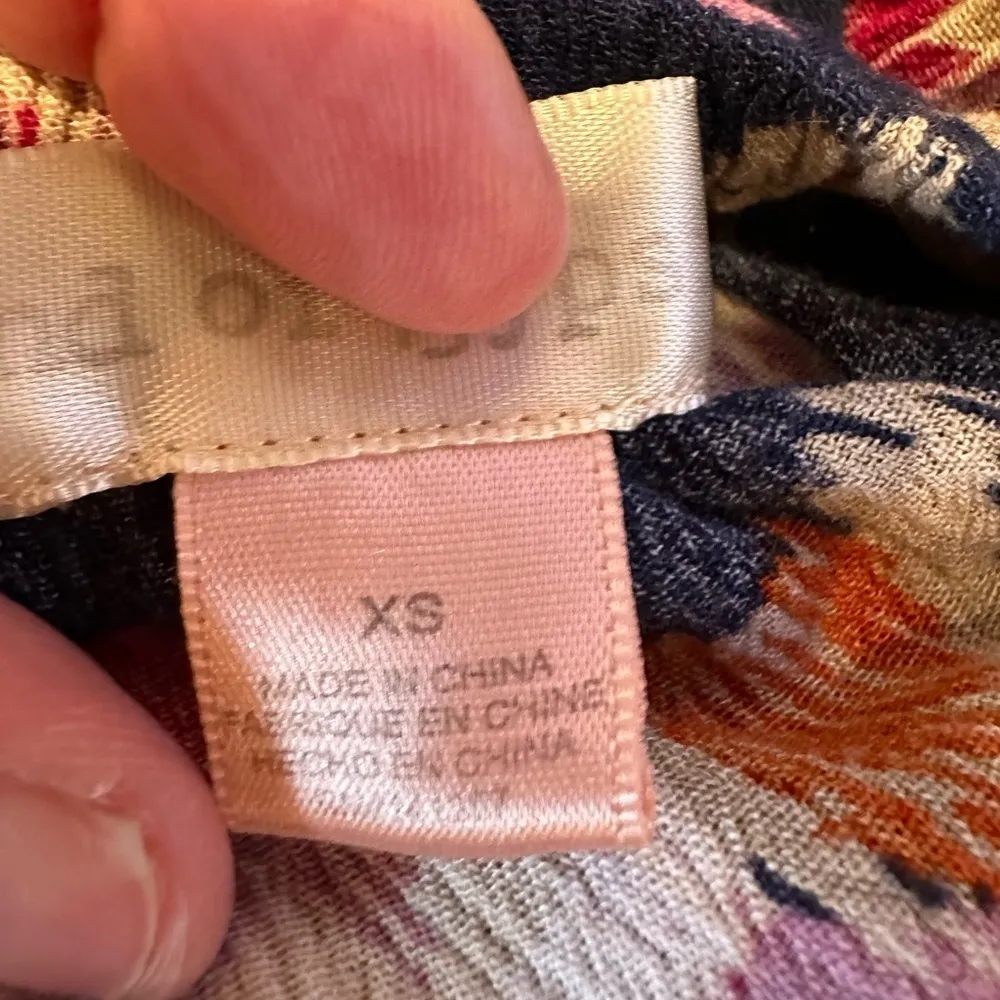 Band Of Gypsies Floral Ruffled Dress Blue Purple XS - Image 11