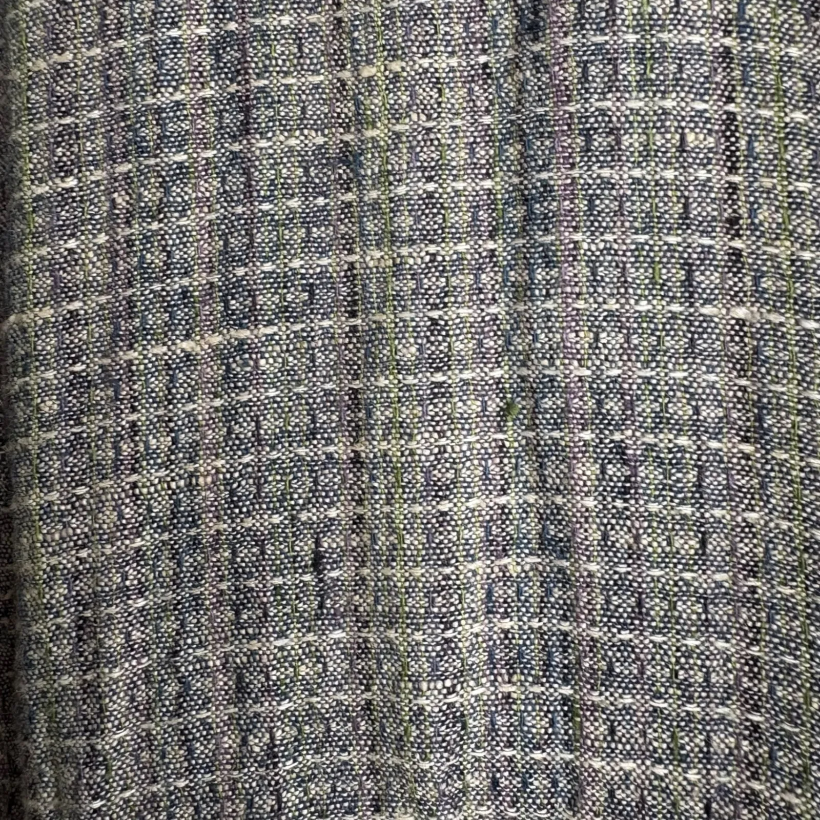 FLAX Linen Plaid Button Front Jacket Women's Medium 3/4 Sleeve Textured‎ - Image 3