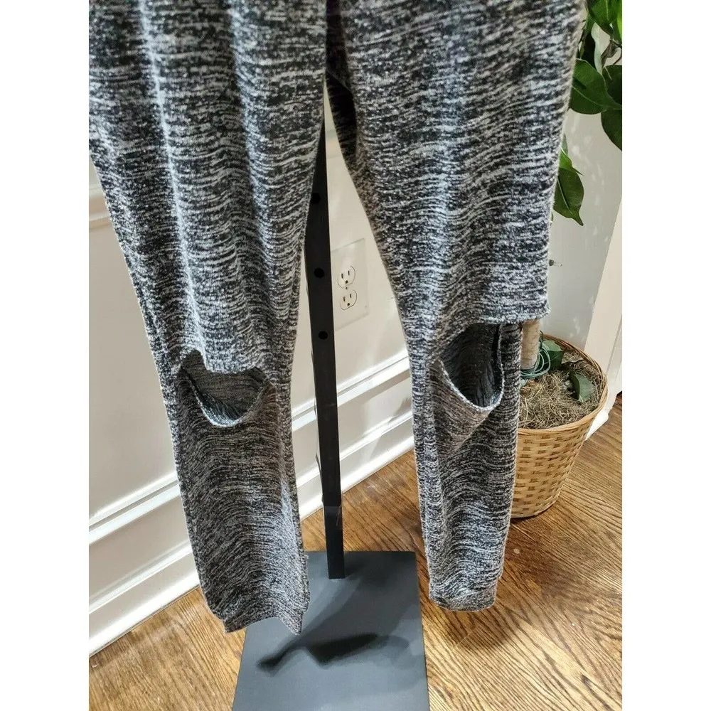 Love J Women Gray Rayon Round Neck Long Sleeve Adjustable Waist Jumpsuits Size M - Image 4