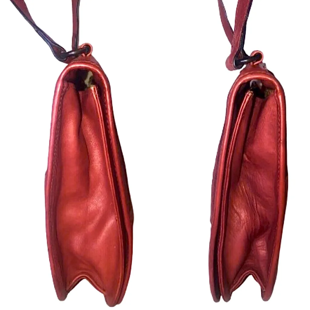 YSL YVES SAINT LAURENT Leather & Suede Art Deco Front Flap Messenger Bag COA - Image 5