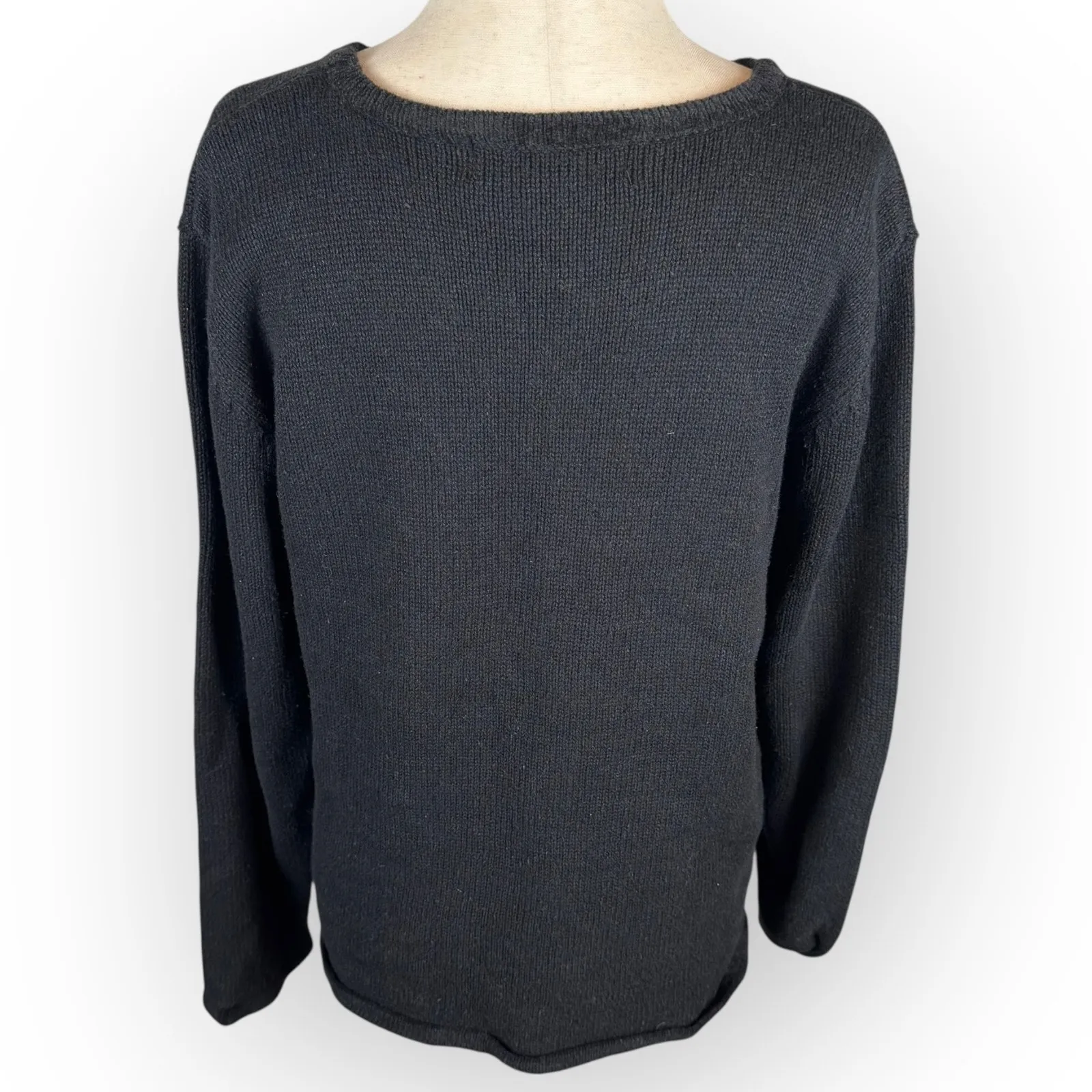 Vintage 90s Ugly Christmas Sweater XL Black - Image 6