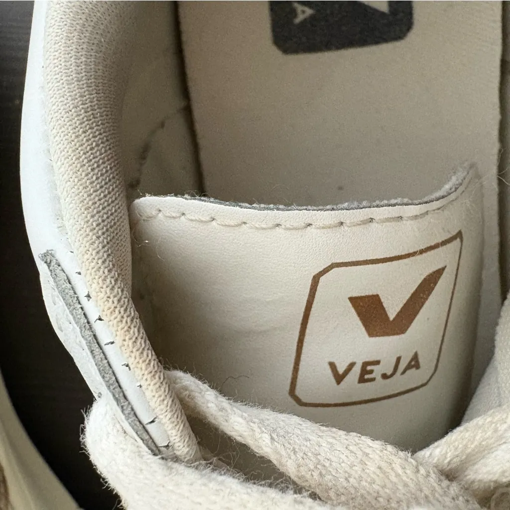 Veja Esplar White Leather Platine Sneaker Lace Up Size 6 - Image 14