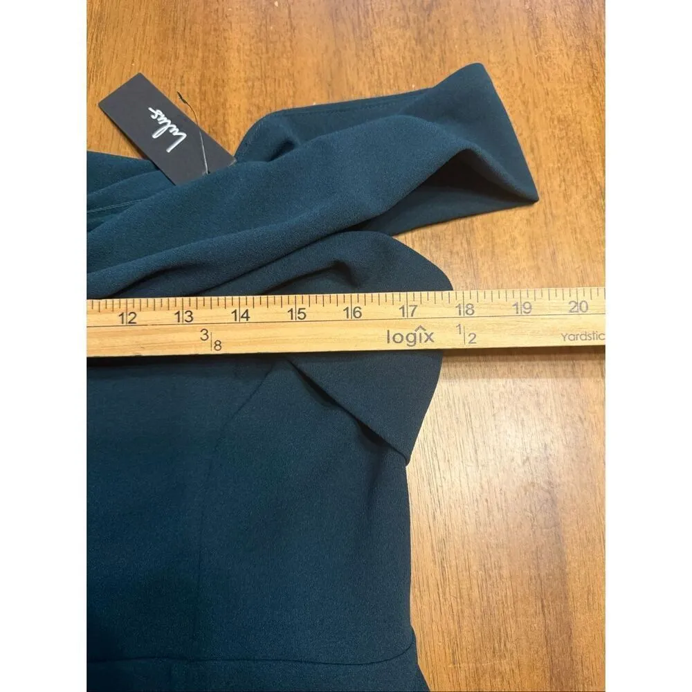 Lulu's Formal Mermaid Floor Length Off Shoulder Green Evening Dress Womens XL - Image 7