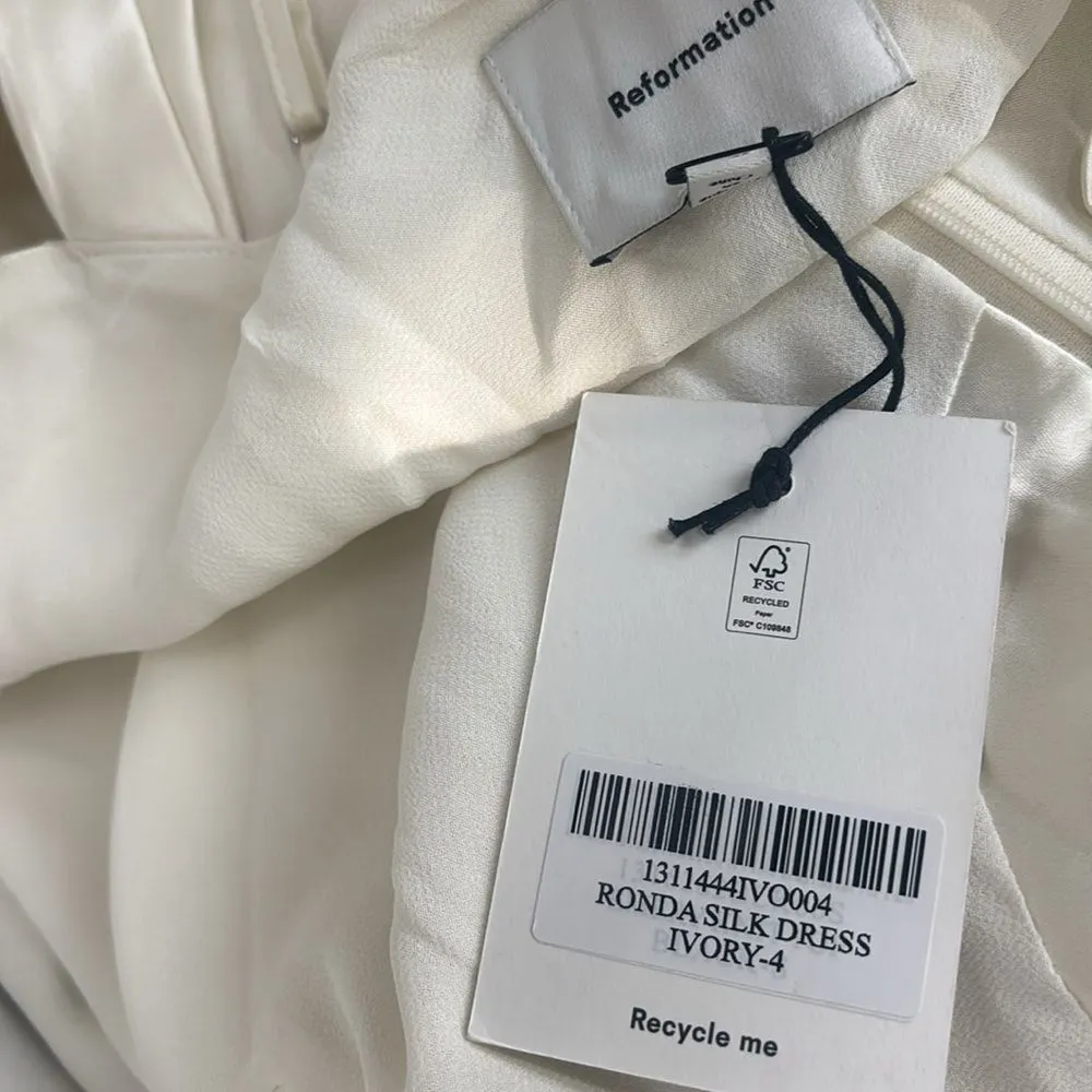 Reformation Ronda Silk Wedding Dress - Image 5